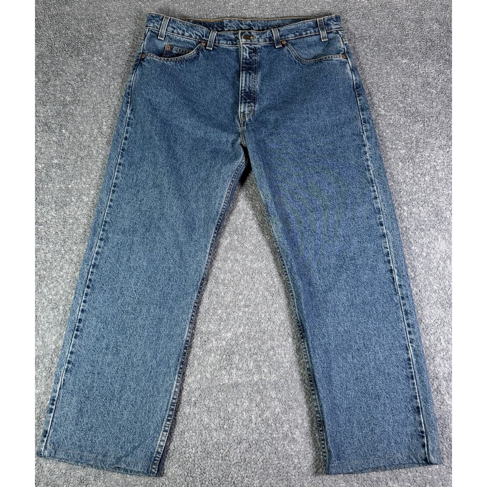VTG 90s Levi's 505 Blue Jeans Orange Tab Mens 36x27 (Tag 38x30) Medium Wash